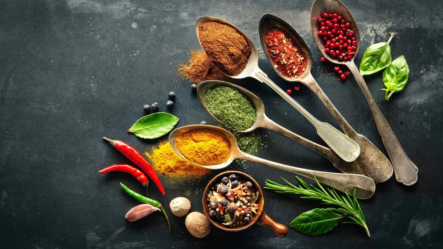 Seasoning-spices-pepper-spoon-nuts-leaves_1920x1080