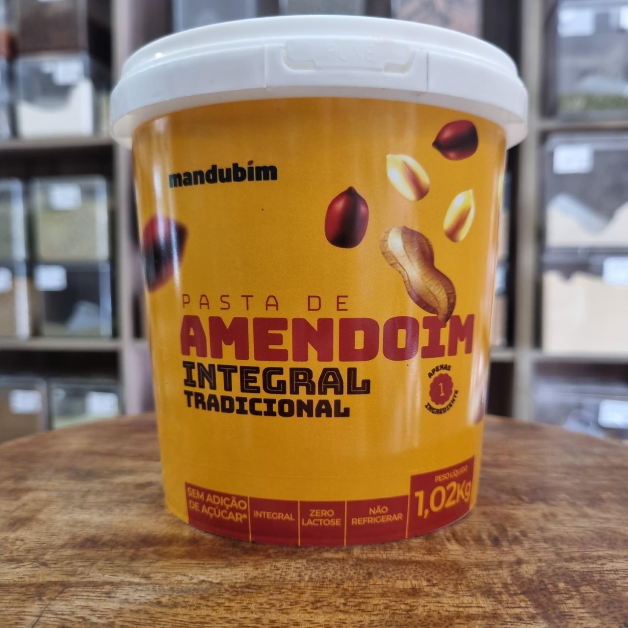 Pasta de Amendoim Integral – Tradicional – 1,02 kg – Mandubim – Horto ...